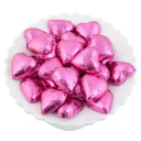 Hot Pink Belgian Chocolate Hearts 500g - 5kg (500g Bag)