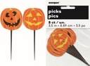 Pumpkin Head Picks 8 pack (1 Pack)