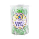 Green Mini Swirl Lollipops 24 pack (288g) (1 Pack)