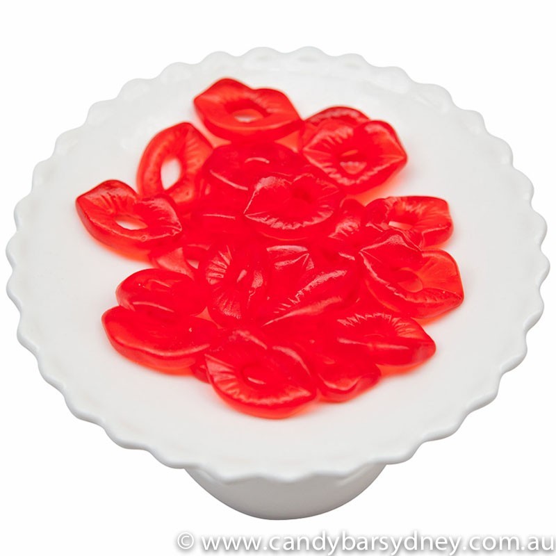 Red Gummy Lips 1kg (1kg Bag)