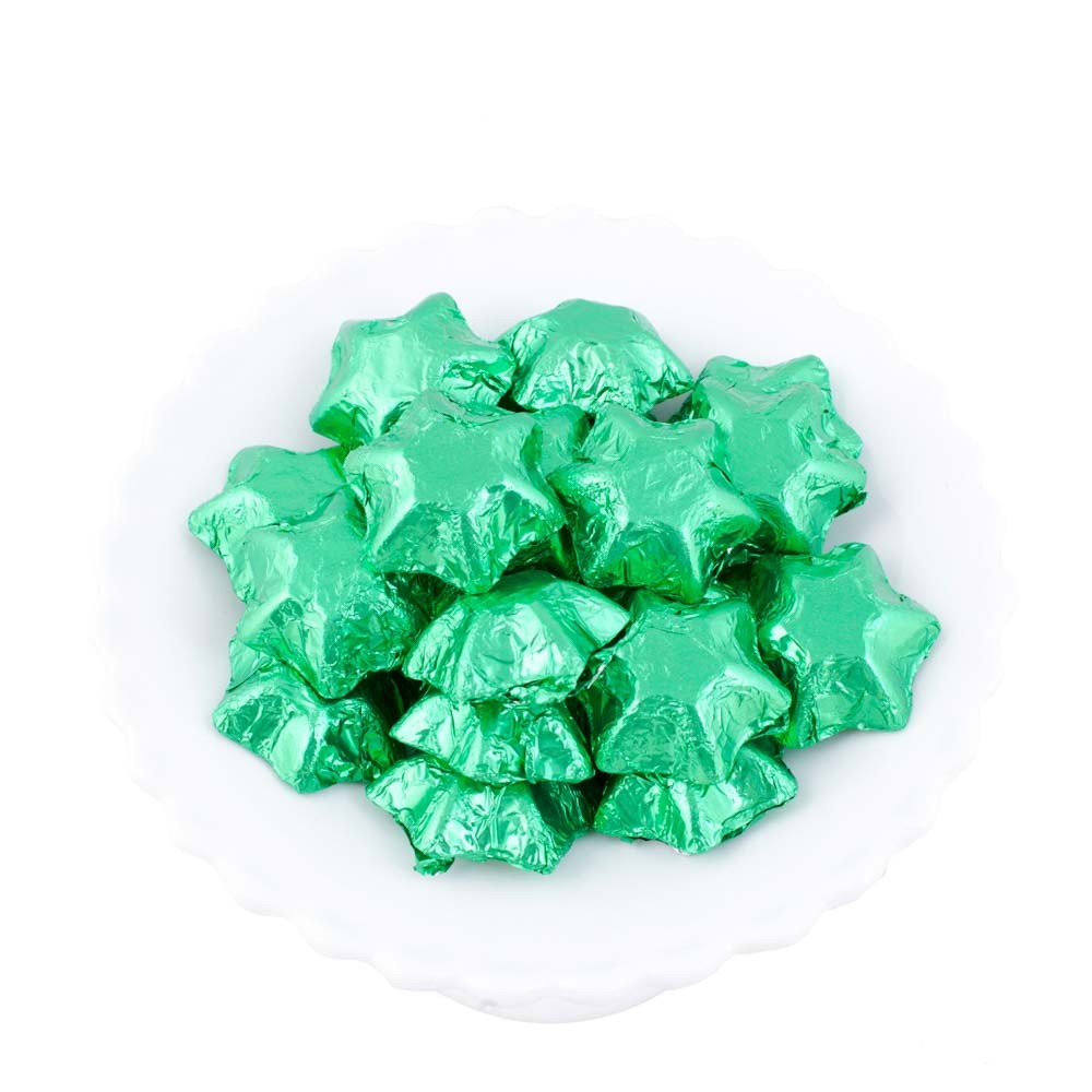 Green Belgian Chocolate Stars 500g - 5kg (500g Bag)
