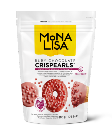 Mona Lisa by Callebaut Ruby Chocolate Crispearls