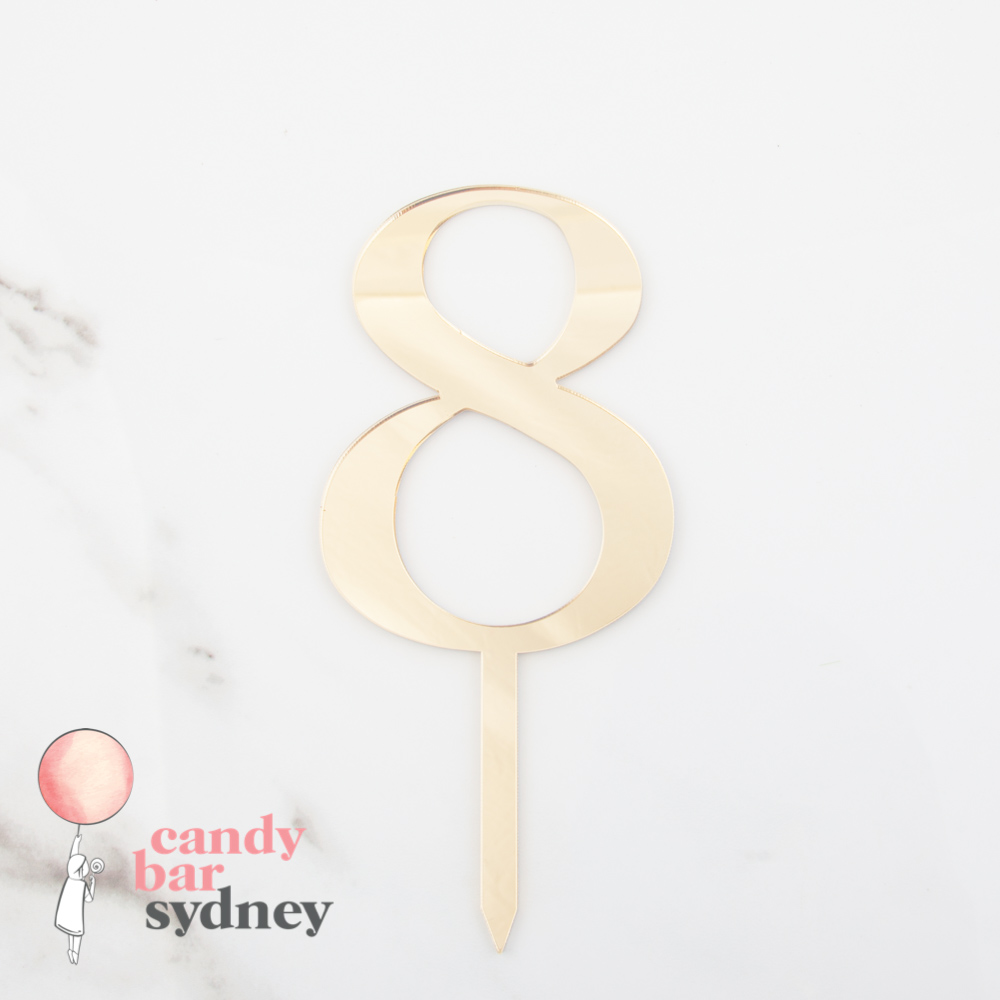 Number 8 Birthday Cake Topper | Candy Bar Sydney