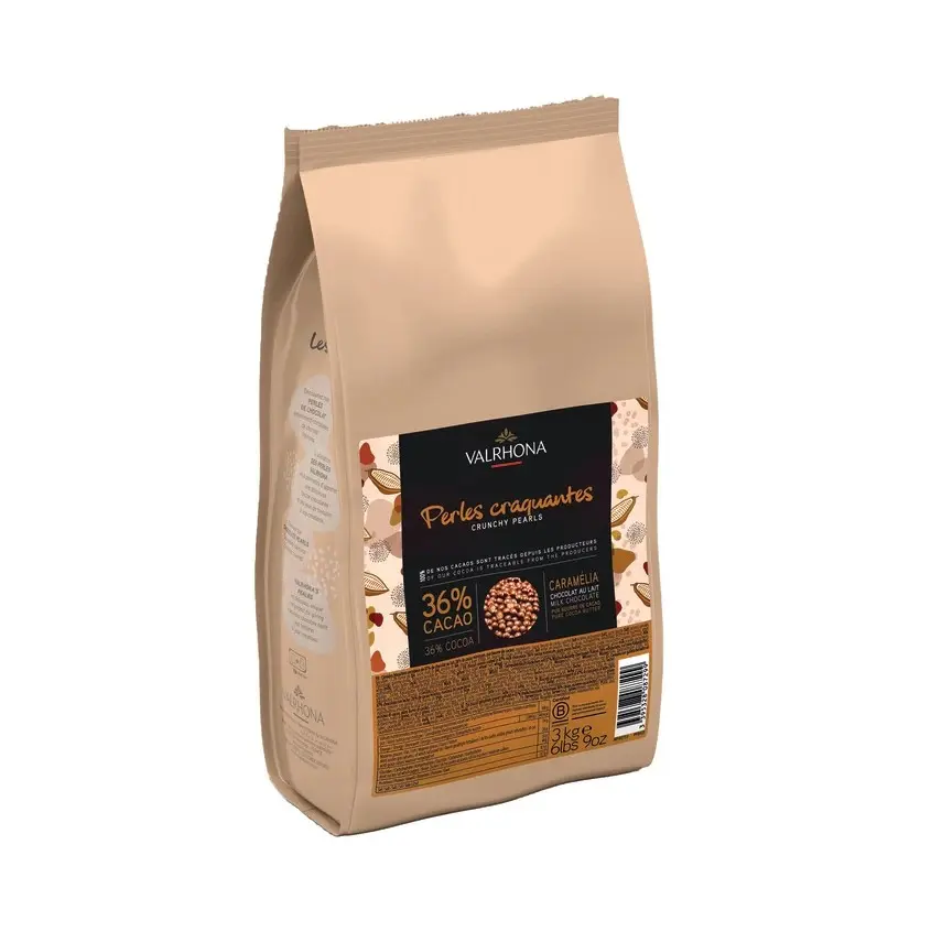 Valrhona Caramelia 36% Milk Couverture Chocolate Crunchy Pearls 3kg