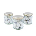 Round Bonbonniere Glass Jar 100ml - Gold Lid