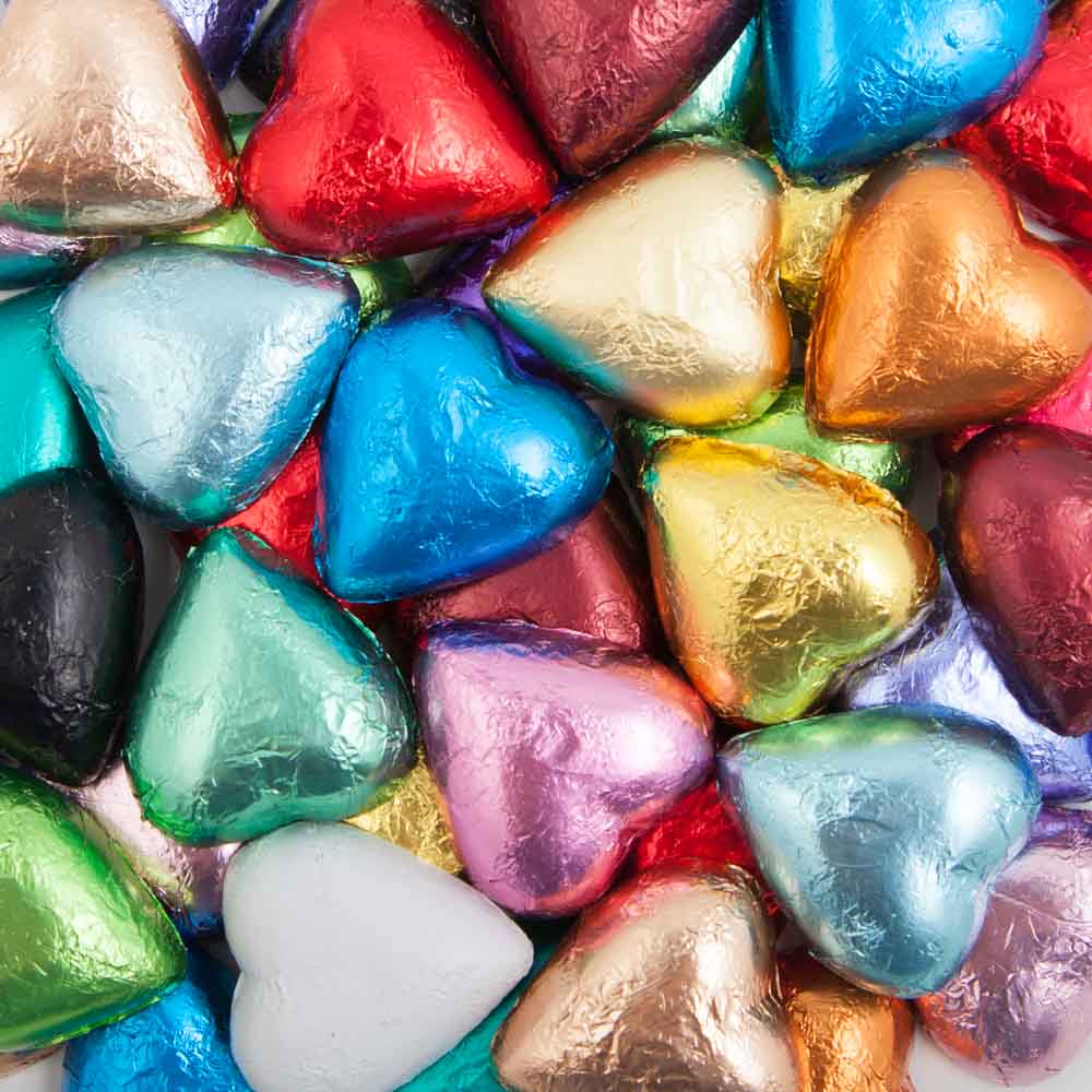 Mixed Belgian Chocolate Hearts 500g - 5kg (500g Bag)