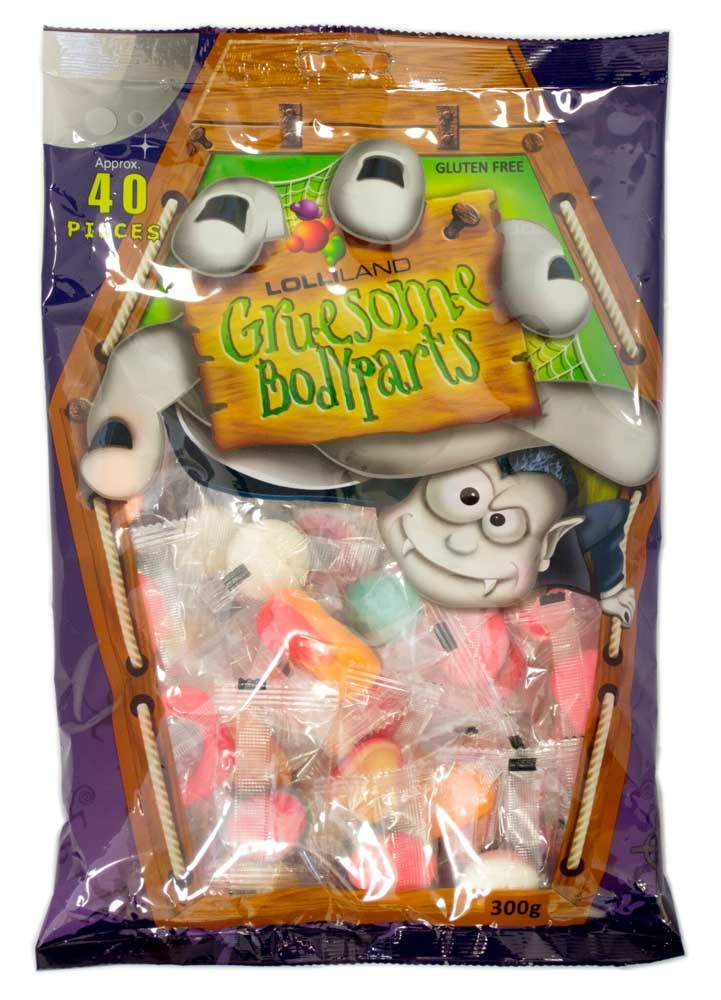 Gruesome Gummi Body Parts 300g (1 Bag)