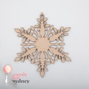 Snowflake Hanging Decoration - Style 2 (Wood)