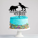 Custom Dinosaurs Name & Age Birthday Cake Topper
