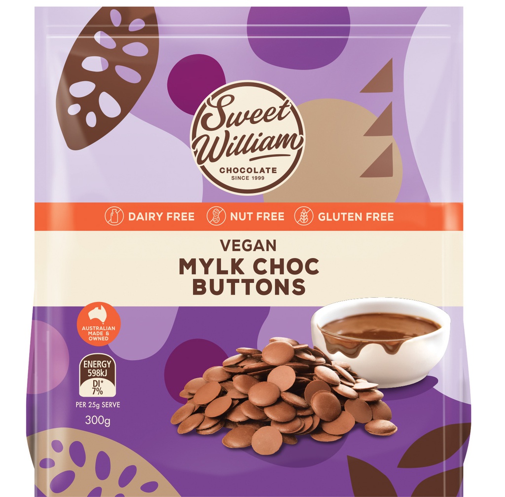 Sweet William Compound Mylk Chocolate Baking Buttons 300g