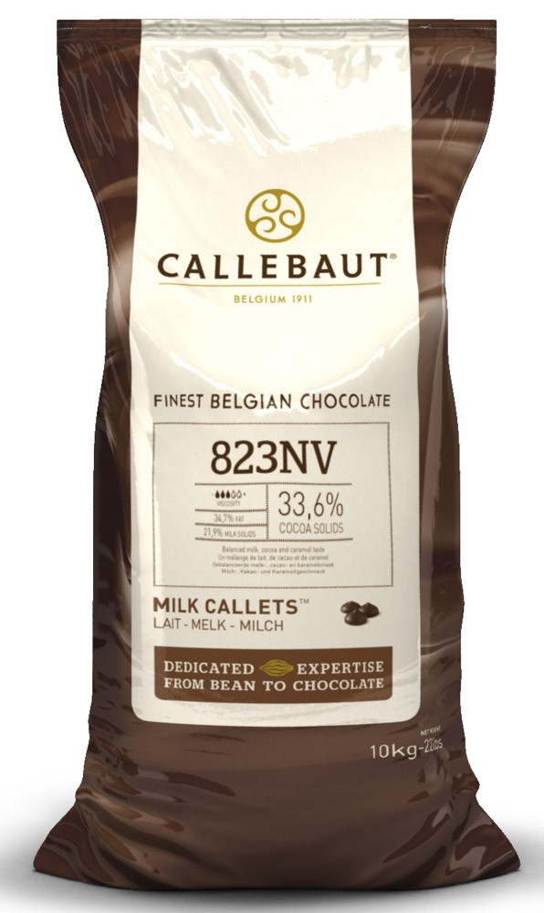 Callebaut 823 Milk Chocolate Callets 33.6% 10kg (Bulk  10kg Bag)
