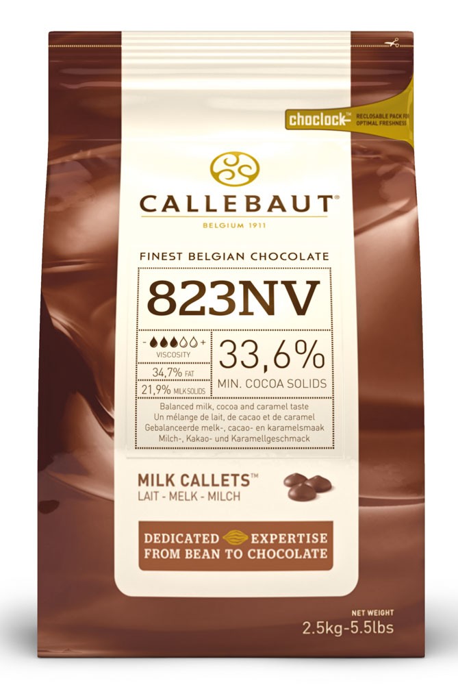 Callebaut 823 Milk Chocolate Callets 2.5kg