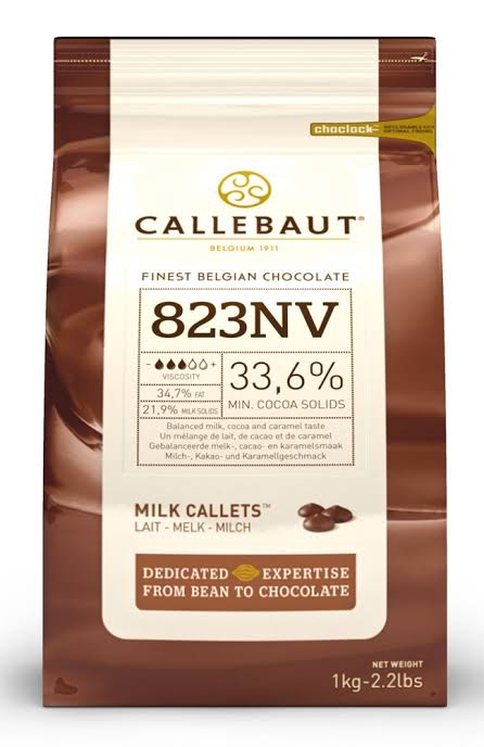 Callebaut 823 Milk Chocolate Callets 1kg (1kg Bag)