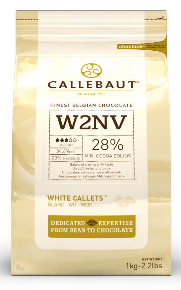Callebaut W2 White Chocolate Callets 1kg (1kg Bag)