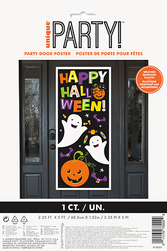 Ghost & Pumpkin Door Poster 1.52m x 69cm