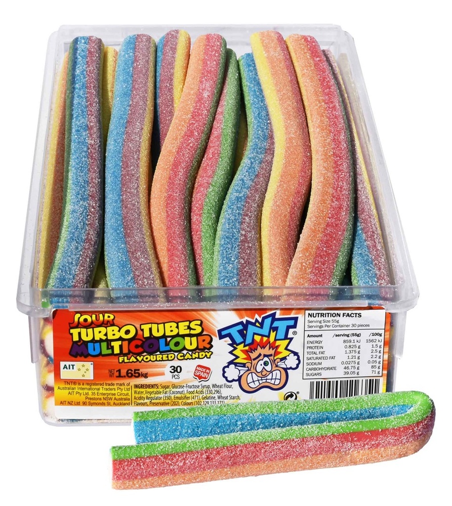 TNT Sour Multicolour Turbo Tubes (1 Unit)