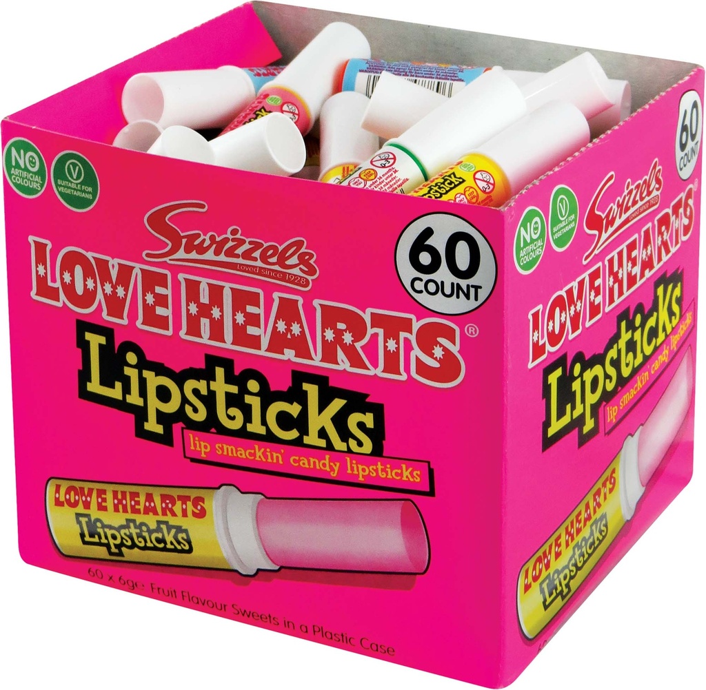 Swizzels Love Heart Lipsticks 6g (1 Unit)