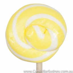 Yellow & White Swirl Rock Candy Lollipop