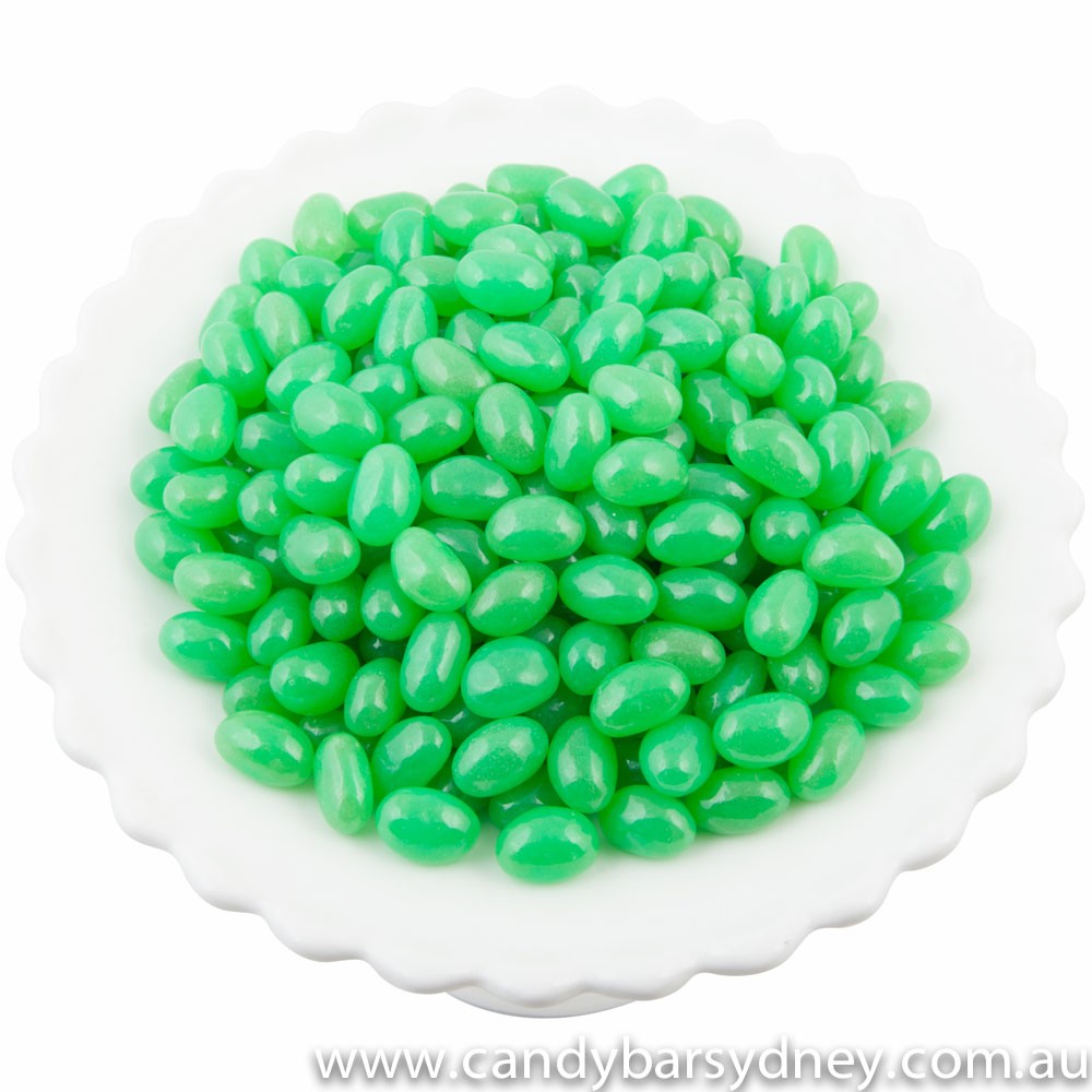 Green Mini Jelly Beans 1kg - 12kg - Candy Bar Sydney