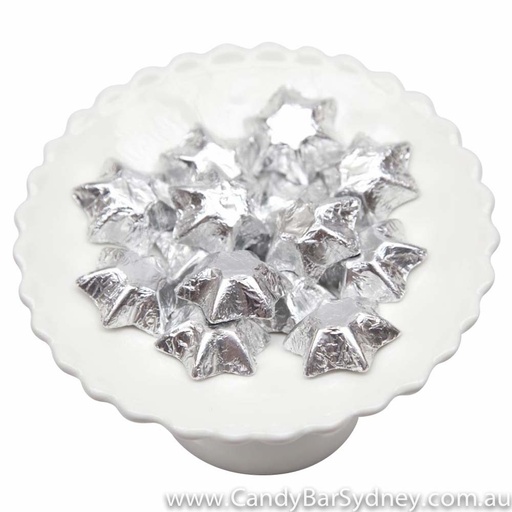 Silver Belgian Chocolate Stars 500g - 5kg