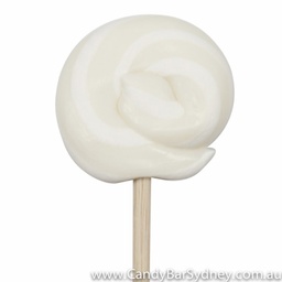 Ivory and White Swirl Rock Candy Lollipop