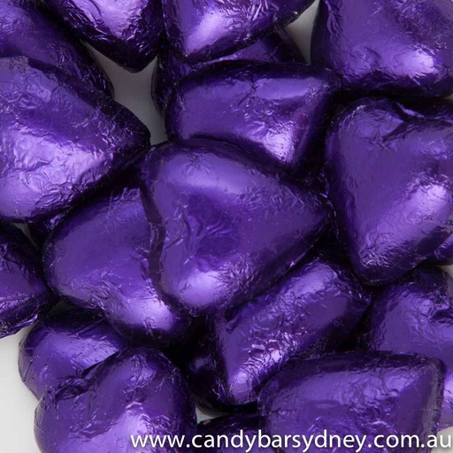 Purple Belgian Chocolate Hearts 500g - 5kg