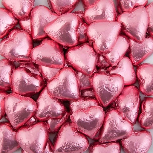 Rose Pink Belgian Chocolate Hearts 500g - 5kg