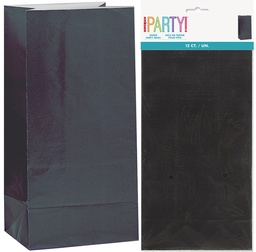 Black Lolly Bags - 12 Pack Paper
