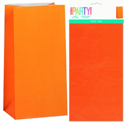 Orange Lolly Bags 12 pack