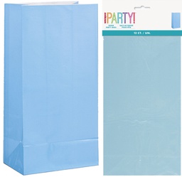 Pastel Baby Light Blue Paper Party Lolly Loot Bags 12 pack