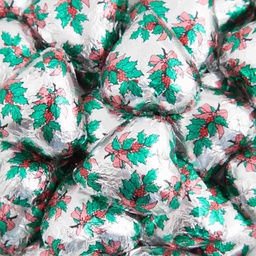 Silver Christmas Belgian Chocolate Hearts 500g - 5kg