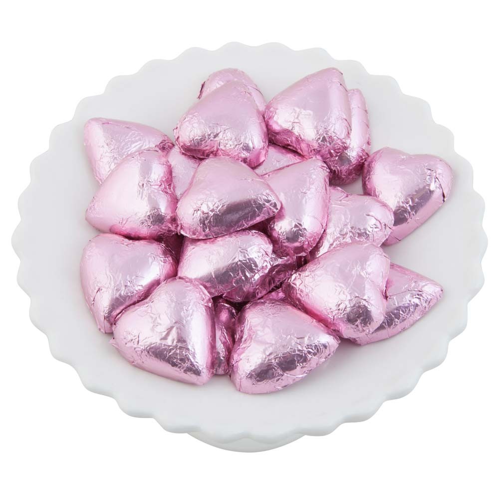 Rose Pink Belgian Chocolate Hearts 500g - 5kg - Candy Bar Sydney