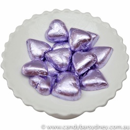 Lilac Belgian Chocolate Hearts 500g - 5kg