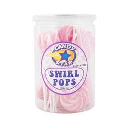 Pink Mini Swirl Lollipops 24 pack (288g)