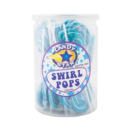 Blue Mini Swirl Lollipops 24 pack (288g)