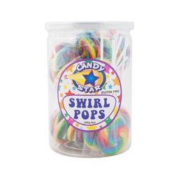 Rainbow Mini Swirl Lollipops 24 pack (288g)
