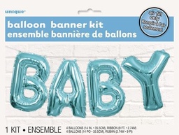 Blue BABY Foil Balloon Airfilled  Banner 2.4m