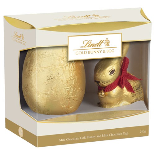 Lindt Gold Easter Bunny with Milk Chocolate Egg 240g | Candy Bar Sydney