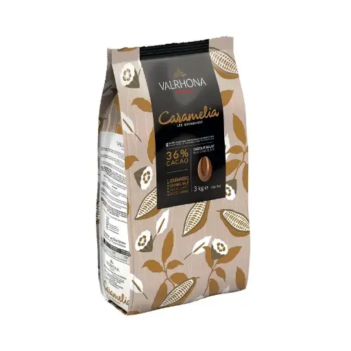Valrhona Caramelia 36% Milk Couverture Chocolate Feves 3kg