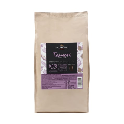 Valrhona Tainori 64% Dark Couverture Chocolate Feves 3kg