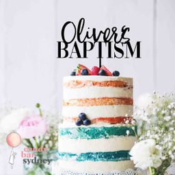 Personalised Baptism Cake Topper 