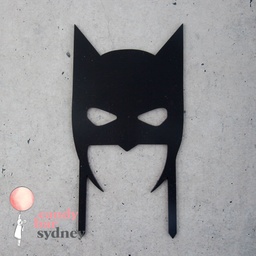 Black Acrylic Batman Mask Cake Topper