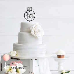 Custom Wedding Ring Wedding Cake Topper