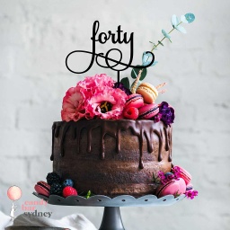 Forty 40th Birthday Cake Topper - Style 1