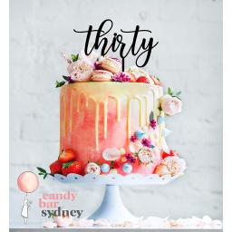 Thirty 30th Birthday Cake Topper - Style 3