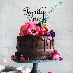Twenty One 21st Birthday Cake Topper - Style 2