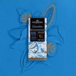 Valrhona Noir Caraibe 66% Dark Chocolate Bar 70g