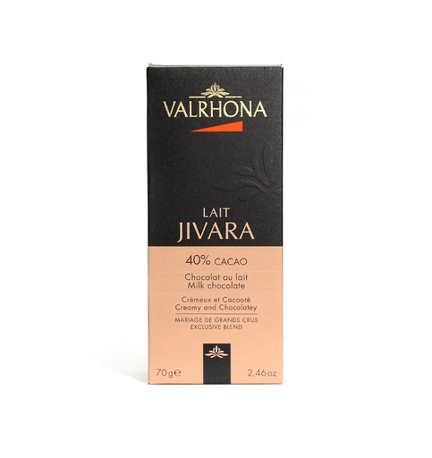 Valrhona Jivara 40% Milk Couverture Chocolate Bar 70g