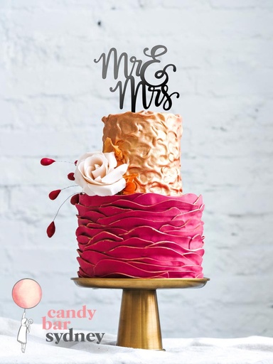 Mr and Mrs Wedding Cake Topper
