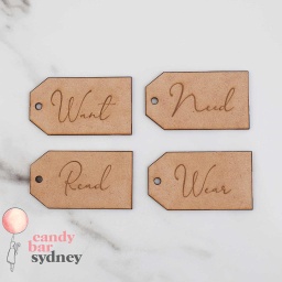 Modern Four Present Rule Gift Tags
